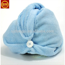 Made in China cabelo turbante, bonés de poliéster, toalha de microfibra